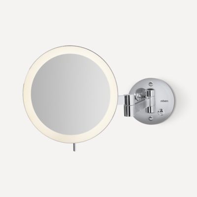 Wall-Mount Magnification Mirror Lit