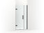Composed™ Frameless Pivot Shower Door, 71-9/16" H X 33-5/8 - 34-3/8" W, With 3/8" Thick Crystal Clear Glass