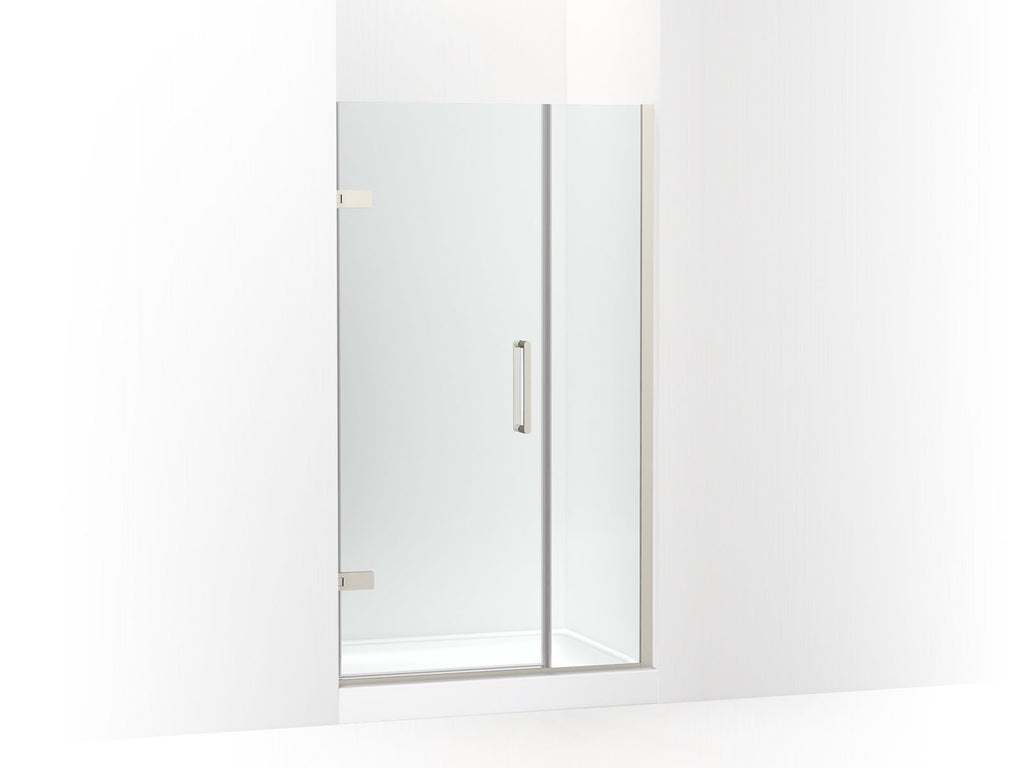 Composed™ Frameless Pivot Shower Door, 71-9/16" H X 39-5/8 - 40-3/8" W, With 3/8" Thick Crystal Clear Glass