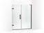 Components™ Frameless Pivot Shower Door, 71-3/4" H X 58 - 58-3/4" W, With 3/8" Thick Crystal Clear Glass