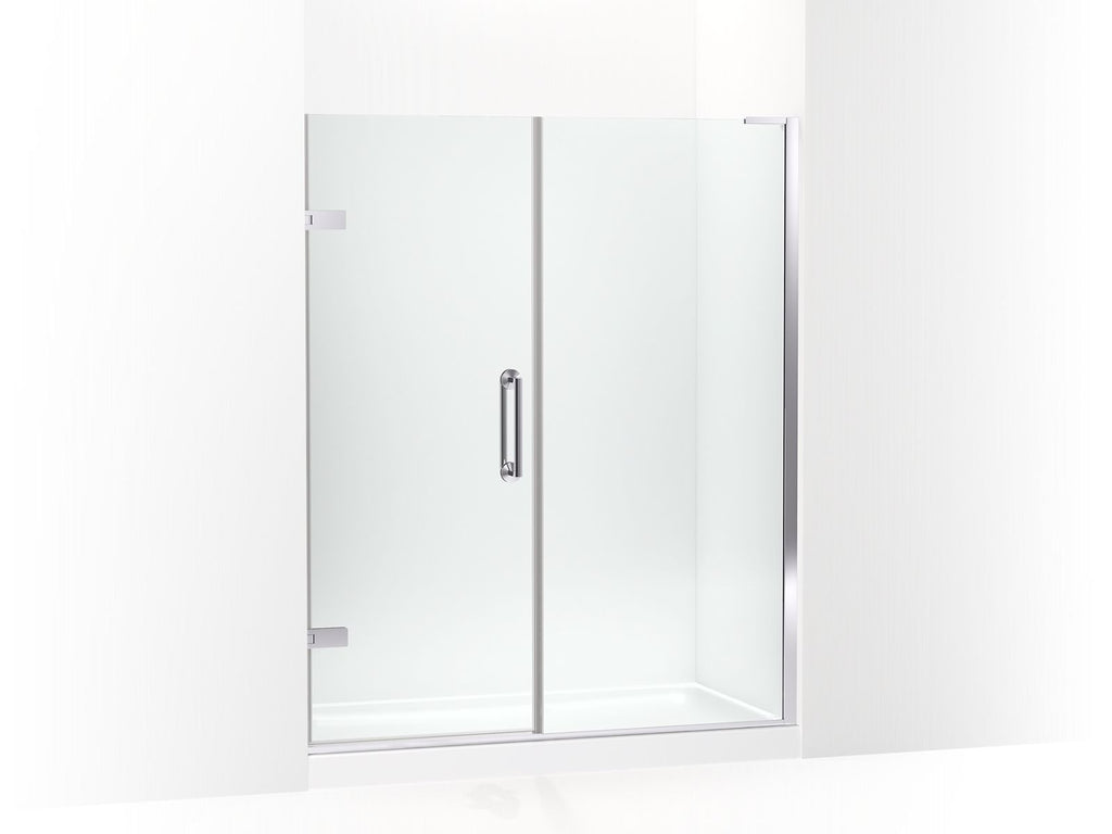 Components™ Frameless Pivot Shower Door, 71-3/4" H X 57-1/4 - 58" W, With 3/8" Thick Crystal Clear Glass