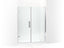 Components™ Frameless Pivot Shower Door, 71-3/4" H X 57-1/4 - 58" W, With 3/8" Thick Crystal Clear Glass