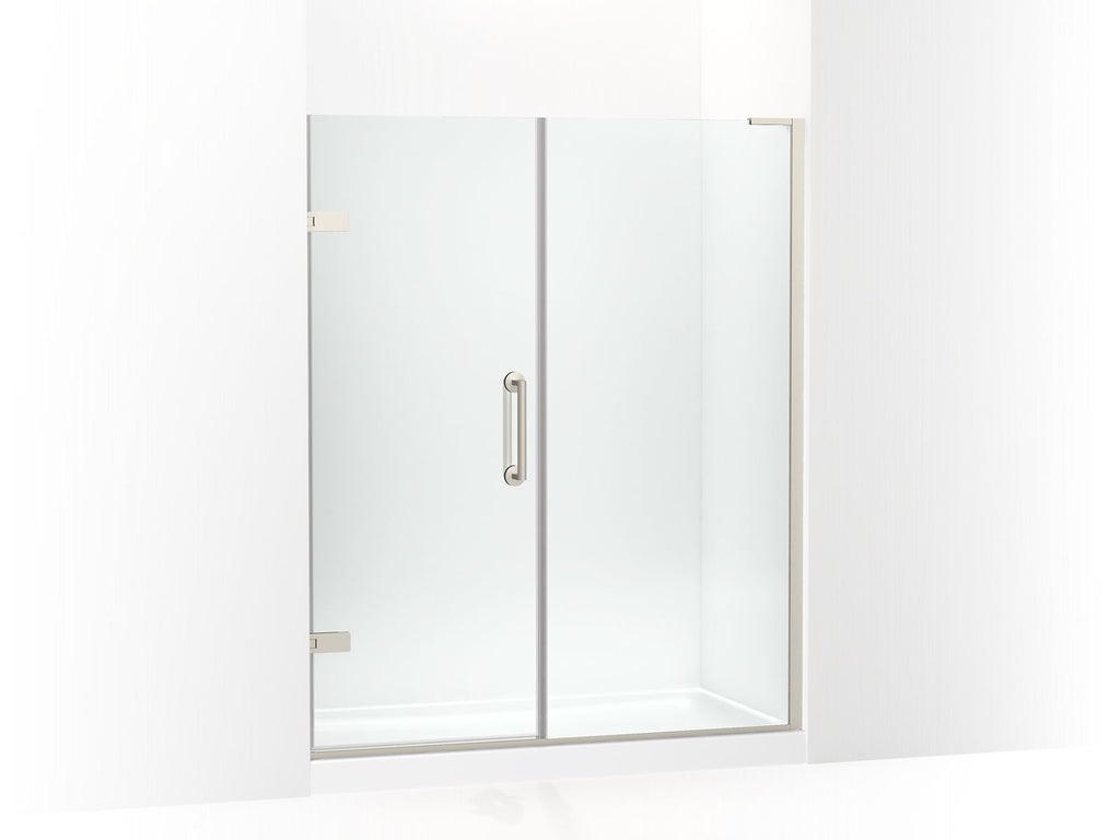 Components™ Frameless Pivot Shower Door, 71-3/4" H X 58 - 58-3/4" W, With 3/8" Thick Crystal Clear Glass