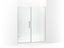 Components™ Frameless Pivot Shower Door, 71-3/4" H X 58 - 58-3/4" W, With 3/8" Thick Crystal Clear Glass