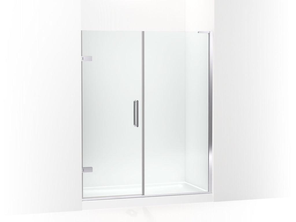 Components™ Frameless Pivot Shower Door, 71-3/4" H X 58 - 58-3/4" W, With 3/8" Thick Crystal Clear Glass