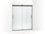 Levity® Sliding Shower Door, 74" H X 56-5/8 - 59-5/8" W, With 1/4" Thick Frosted Glass And Blade Handles