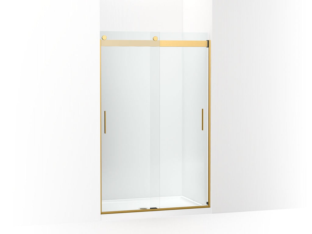 Levity® Sliding Shower Door, 74" H X 43-5/8 - 47-5/8" W, With 1/4" Thick Crystal Clear Glass