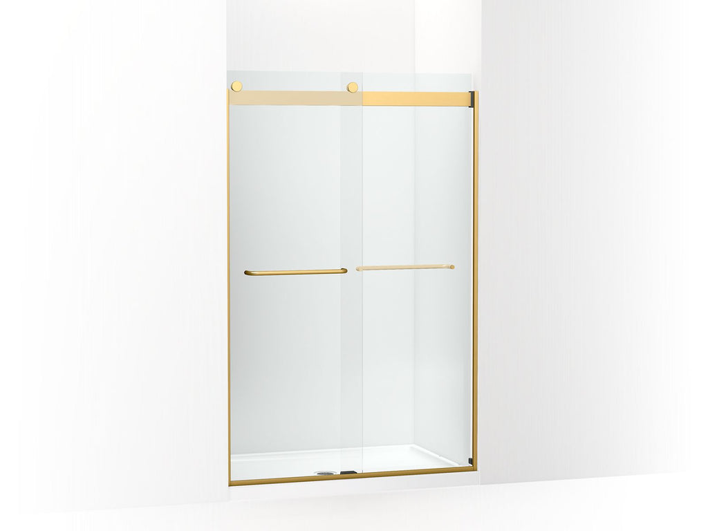 Levity® Sliding Shower Door, 74" H X 44-5/8 - 47-5/8" W, With 1/4" Thick Crystal Clear Glass