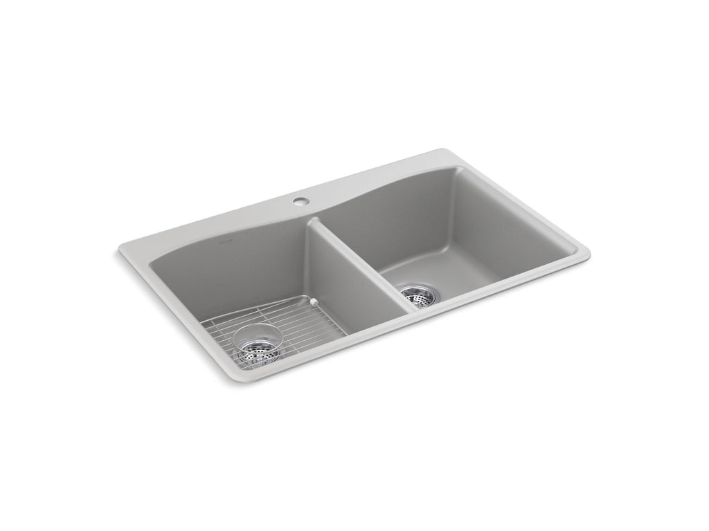 Kennon® 33" Top-/Undermount Double-Bowl Kitchen Sink
