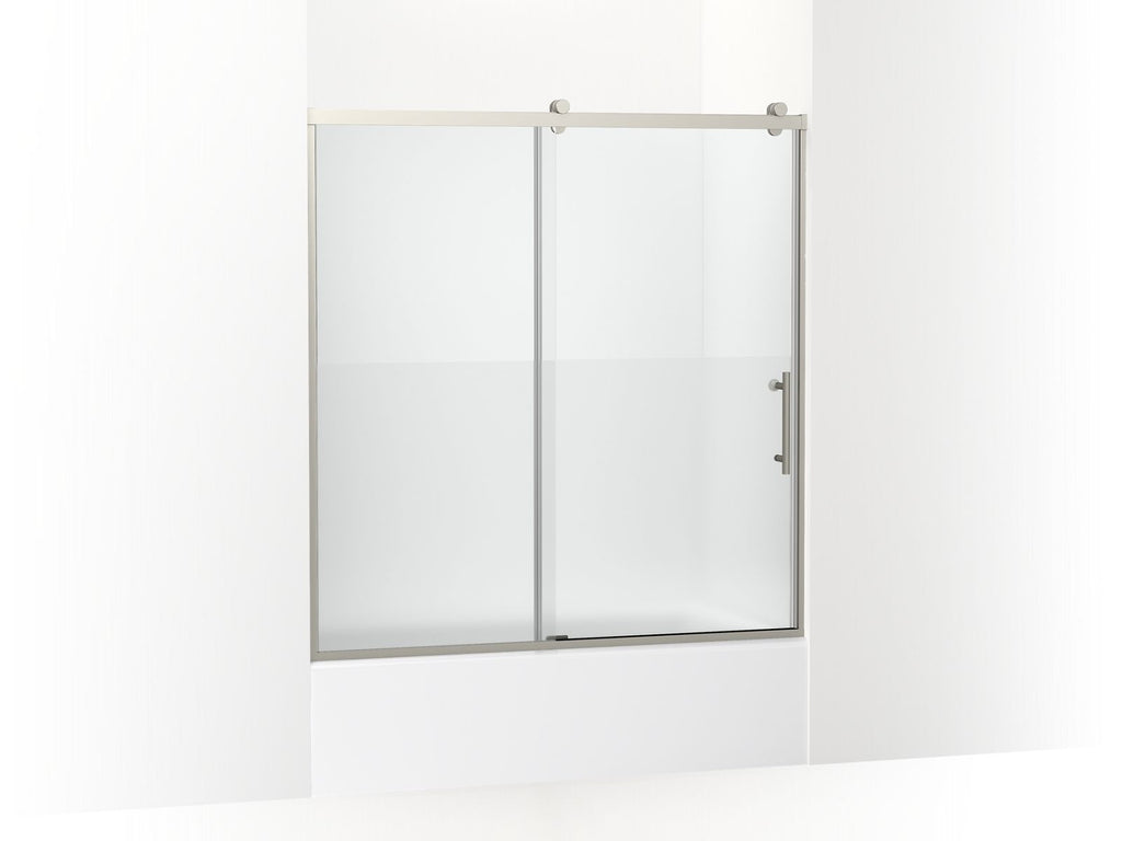 Rely® 62-1/2" H Sliding Bath Door With 3/8"-Thick Glass