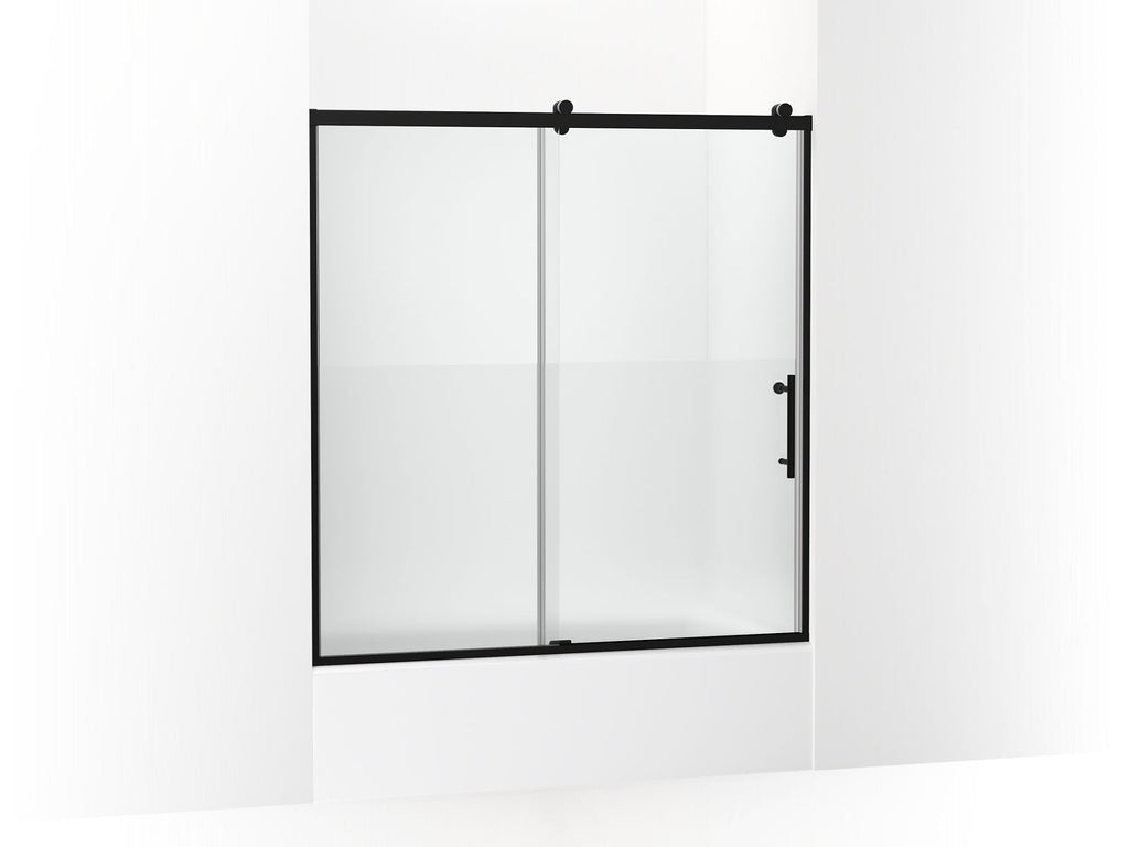 Rely® 62-1/2" H Sliding Bath Door With 3/8"-Thick Glass
