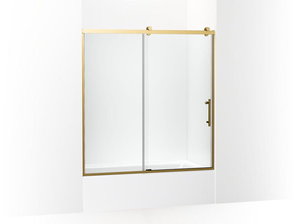 Rely® 62-1/2" H Sliding Bath Door With 3/8"-Thick Glass