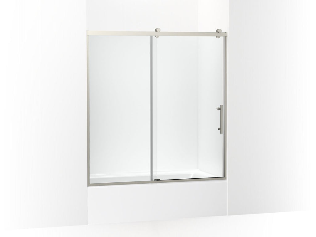 Rely® 62-1/2" H Sliding Bath Door With 3/8"-Thick Glass