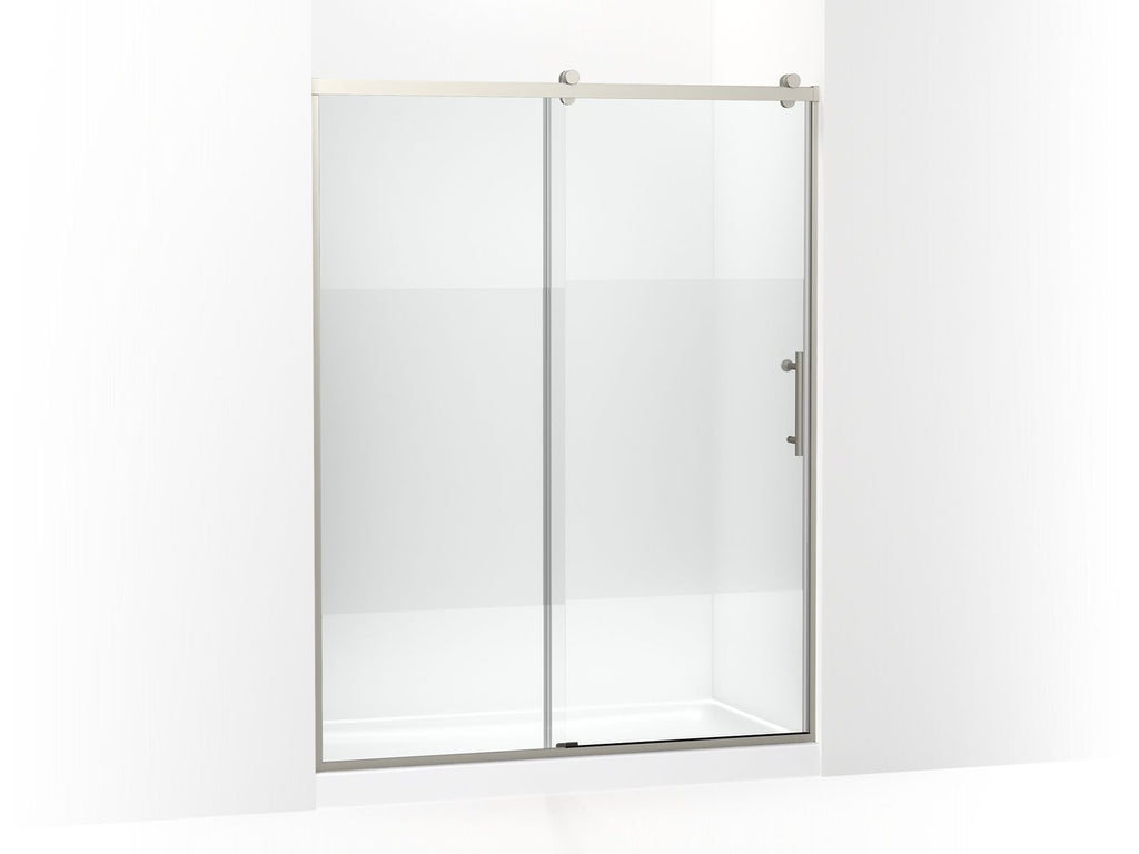 Rely® 77" H Sliding Shower Door With 3/8"-Thick Glass