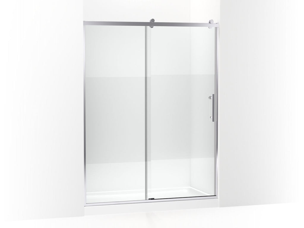 Rely® 77" H Sliding Shower Door With 3/8"-Thick Glass