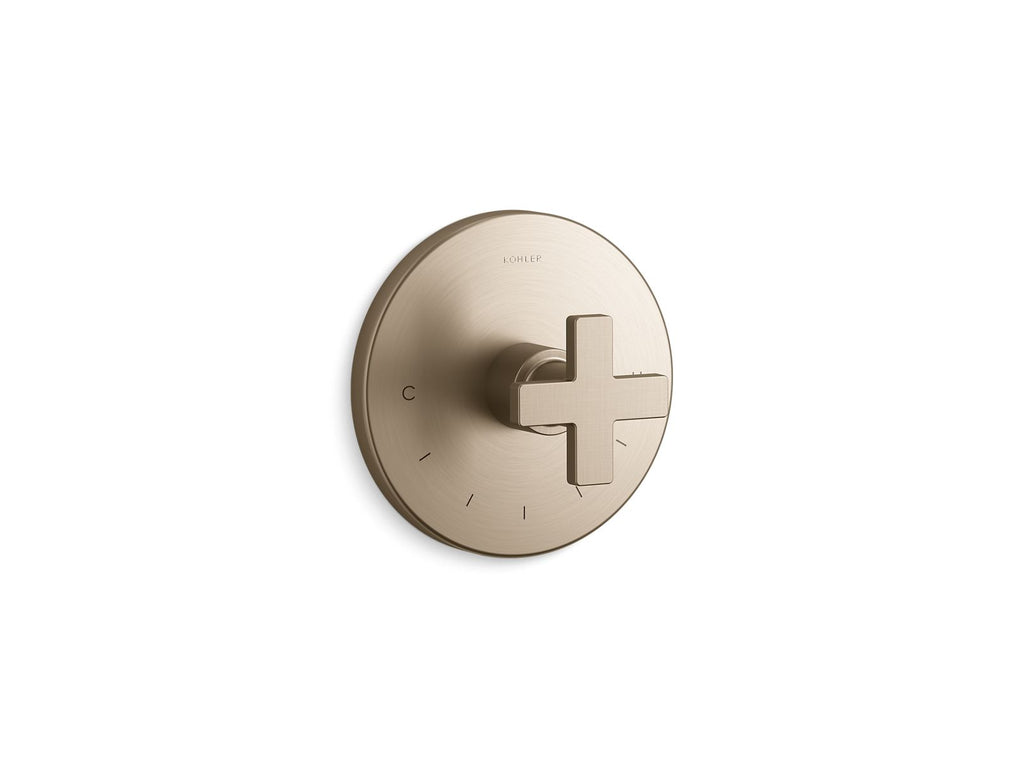Composed® Mastershower® Temperature Control Valve Trim With Cross Handle