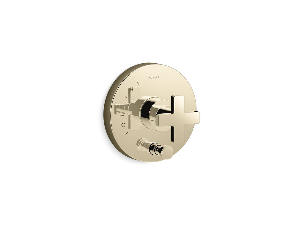 Composed® Rite-Temp® Valve Trim With Push-Button Diverter And Cross Handle