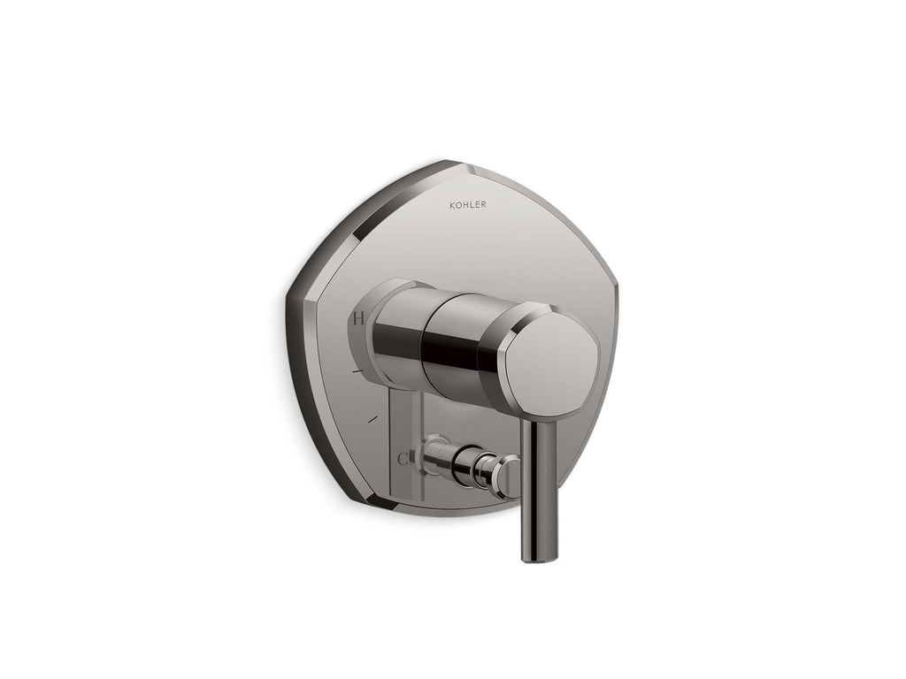 Occasion® Rite-Temp® Valve Trim With Push-Button Diverter And Lever Handle