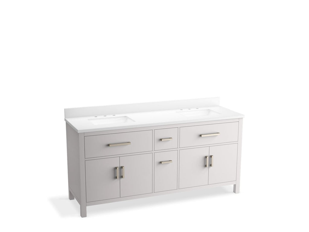 Kresla™ 72" Bathroom Vanity Cabinet With Sinks And Quartz Top