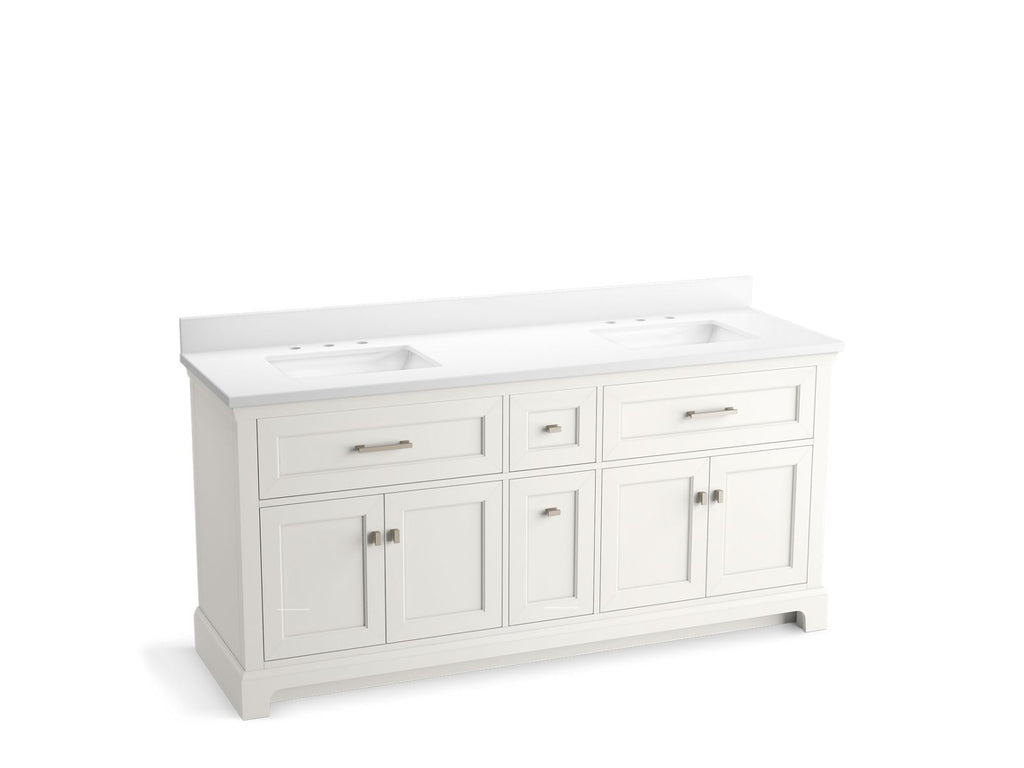 Charlemont™ 72" Bathroom Vanity Cabinet With Sinks And Quartz Top