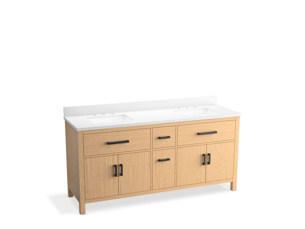Kresla™ 72" Bathroom Vanity Cabinet With Sinks And Quartz Top