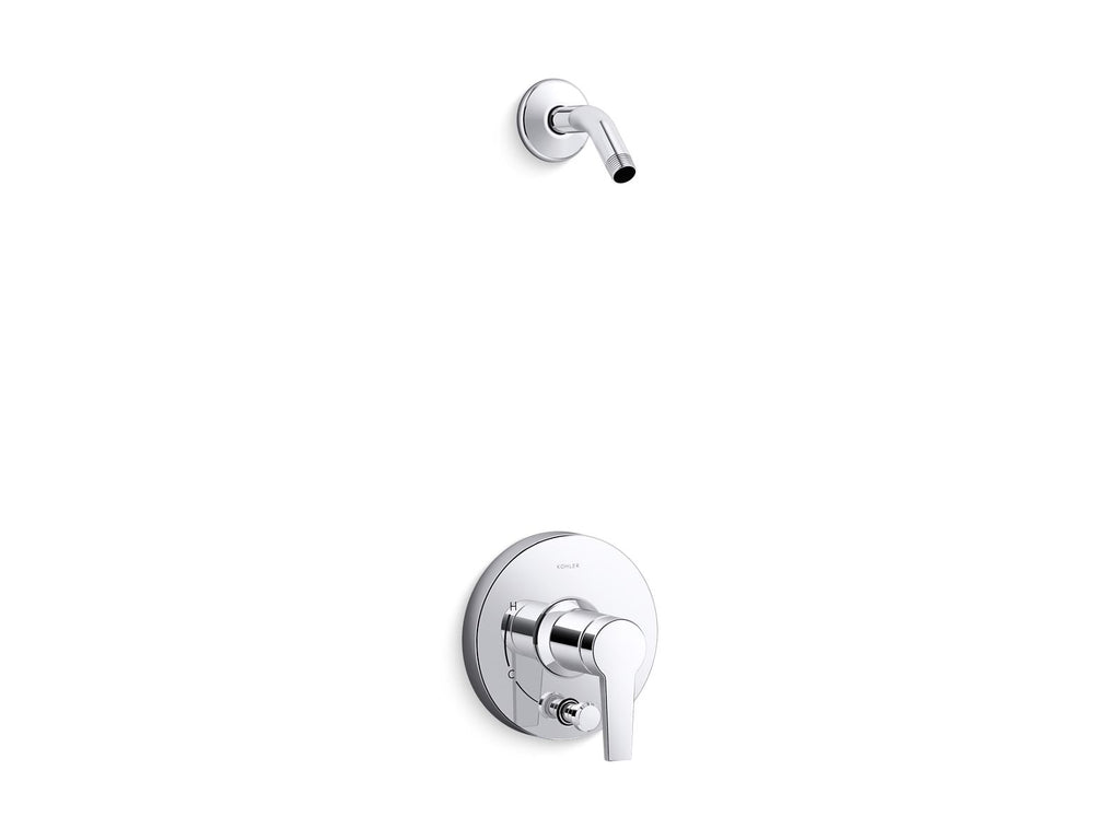 Pitch® Rite-Temp® Shower Trim Kit With Push-Button Diverter, Less Showerhead
