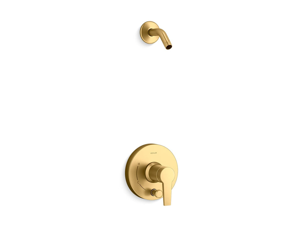 Pitch® Rite-Temp® Shower Trim Kit With Push-Button Diverter, Less Showerhead
