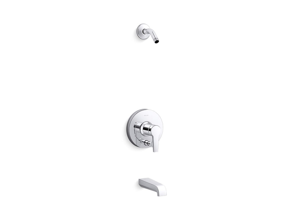 Pitch® Rite-Temp® Bath And Shower Trim Kit With Push-Button Diverter, Without Showerhead