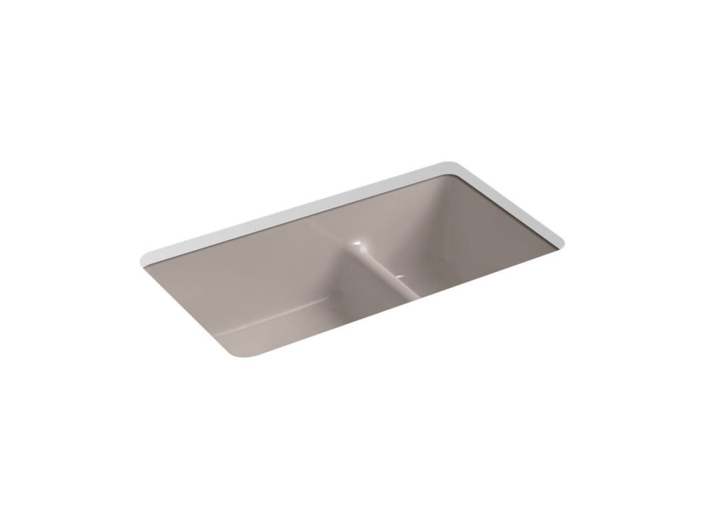 Iron/Tones® Smart Divide® 33" Top-/Undermount Double-Bowl Kitchen Sink