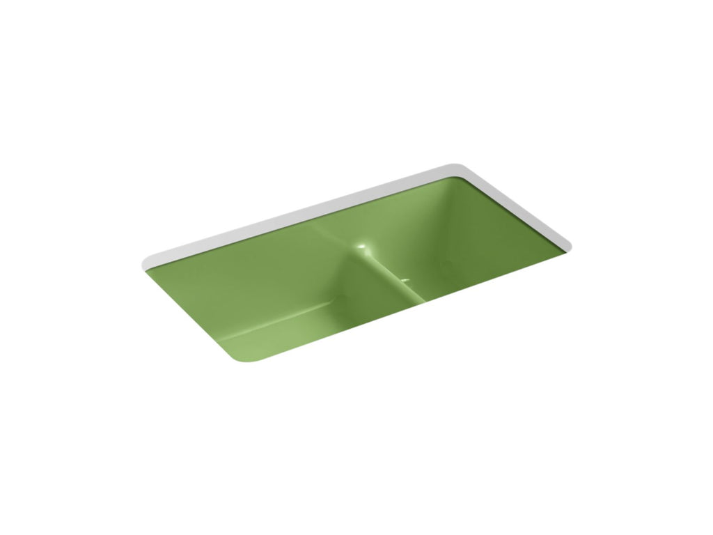 Iron/Tones® Smart Divide® 33" Top-/Undermount Double-Bowl Kitchen Sink