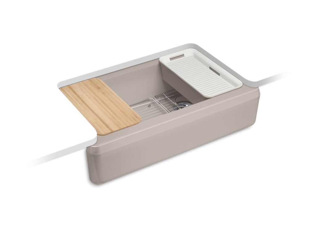 Riverby® 35-3/4" Undermount Single-Bowl Farmhouse Workstation Kitchen Sink
