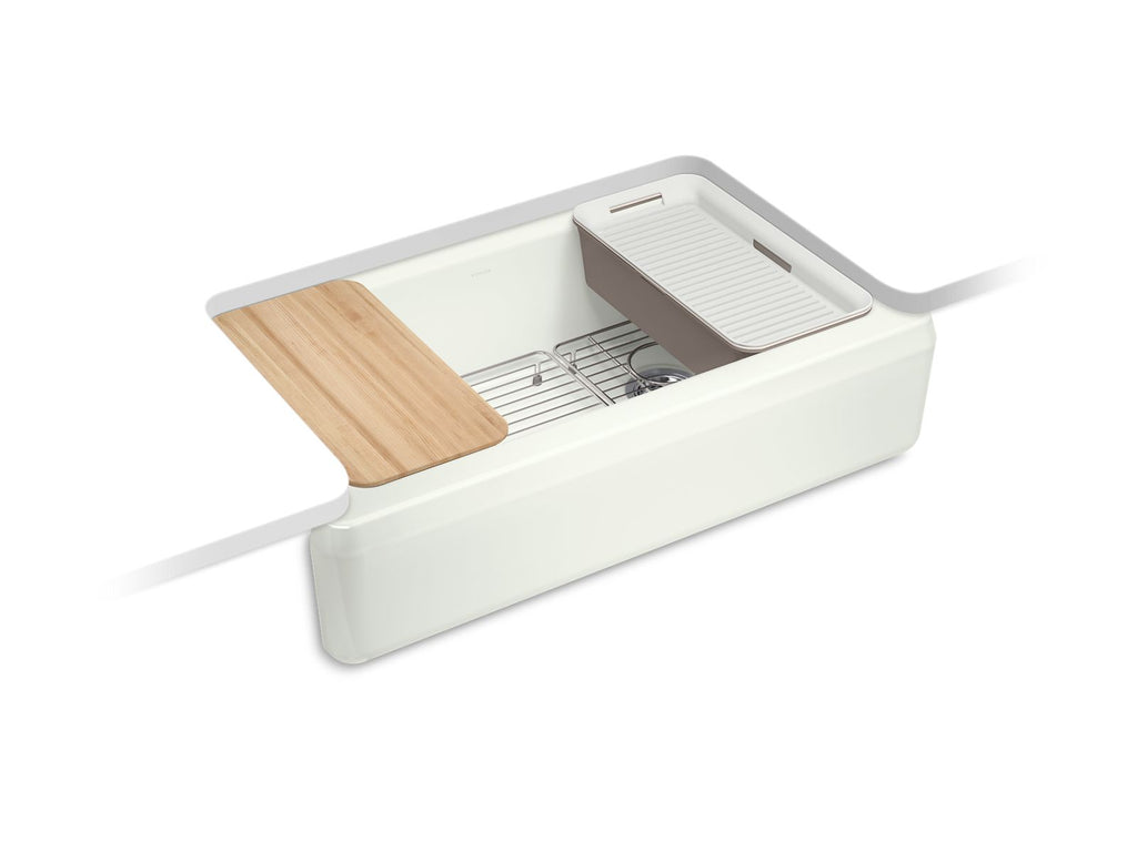 Riverby® 35-3/4" Undermount Single-Bowl Farmhouse Workstation Kitchen Sink