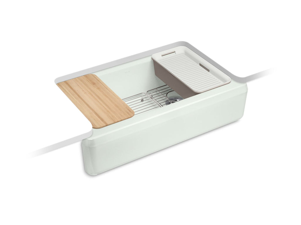 Riverby® 35-3/4" Undermount Single-Bowl Farmhouse Workstation Kitchen Sink