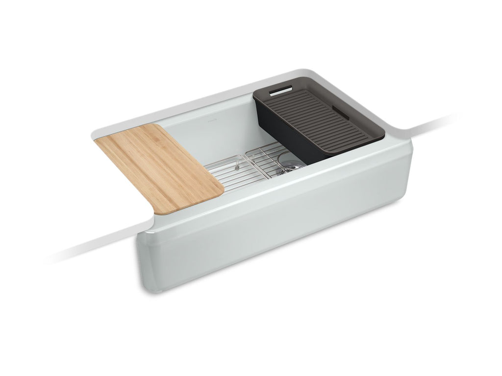 Riverby® 35-3/4" Undermount Single-Bowl Farmhouse Workstation Kitchen Sink