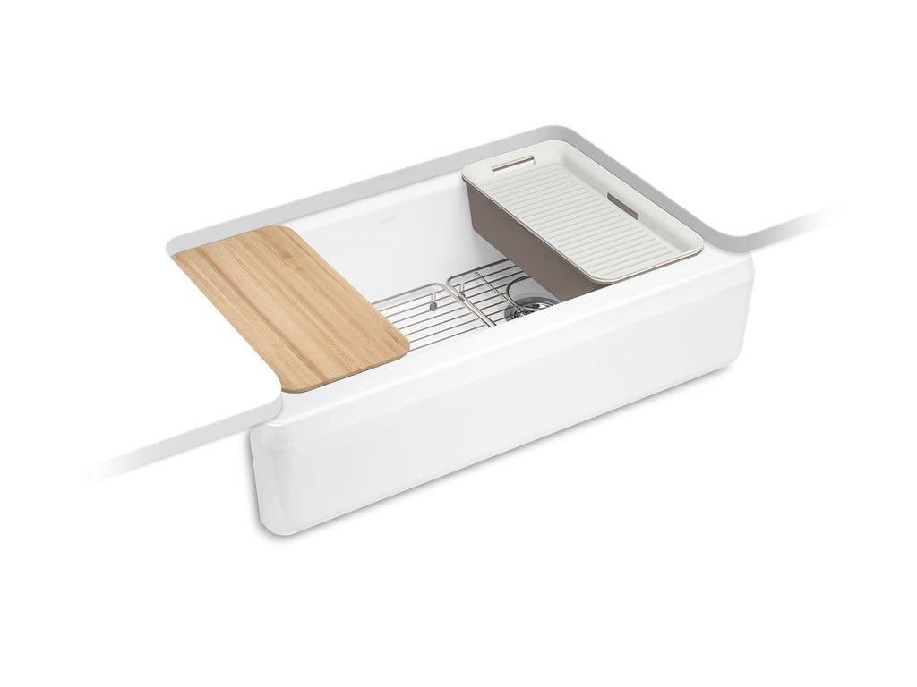 Riverby® 35-3/4" Undermount Single-Bowl Farmhouse Workstation Kitchen Sink