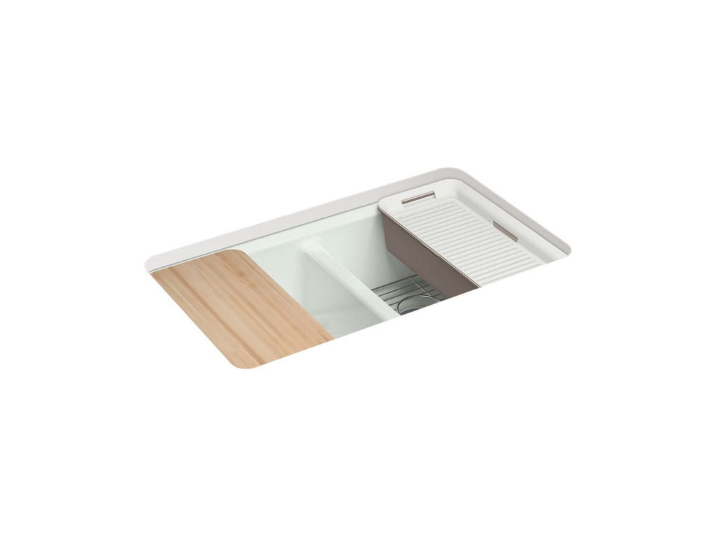 Riverby® 33" Undermount Double-Bowl Workstation Kitchen Sink