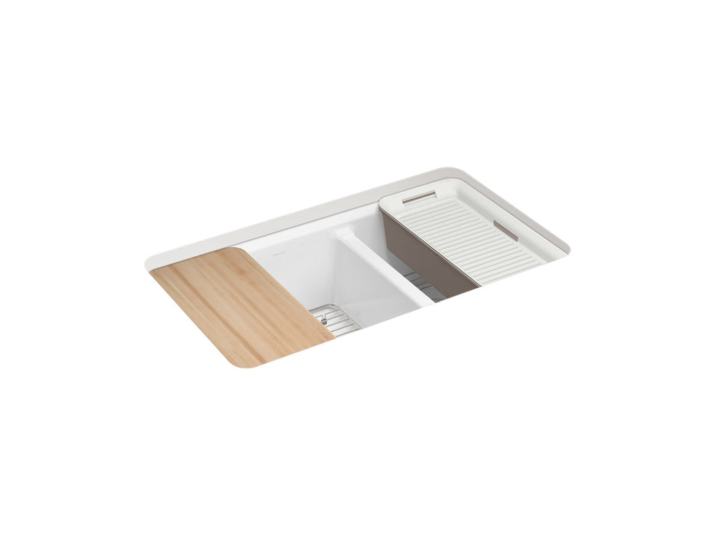 Riverby® 33" Undermount Double-Bowl Workstation Kitchen Sink