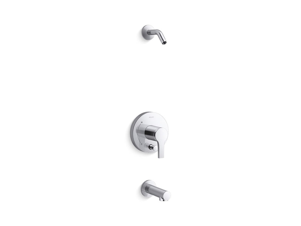 Elate® Rite-Temp® Bath And Shower Trim Kit With Push-Button Diverter, Without Showerhead