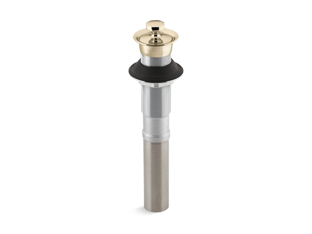 Bathroom Sink Drain With Non-Removable Metal Stopper And Without Overflow