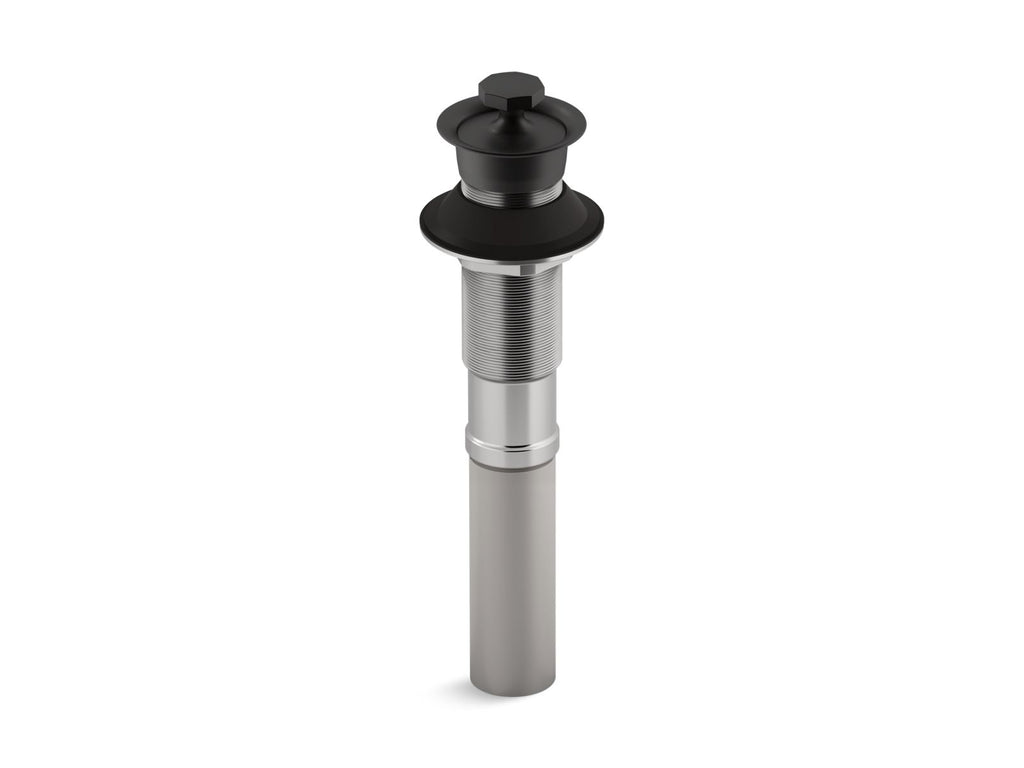 Bathroom Sink Drain With Non-Removable Metal Stopper And Without Overflow