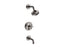 Purist® Rite-Temp® Bath And Shower Trim Kit With Push-Button Diverter And Cross Handle, 2.5 Gpm