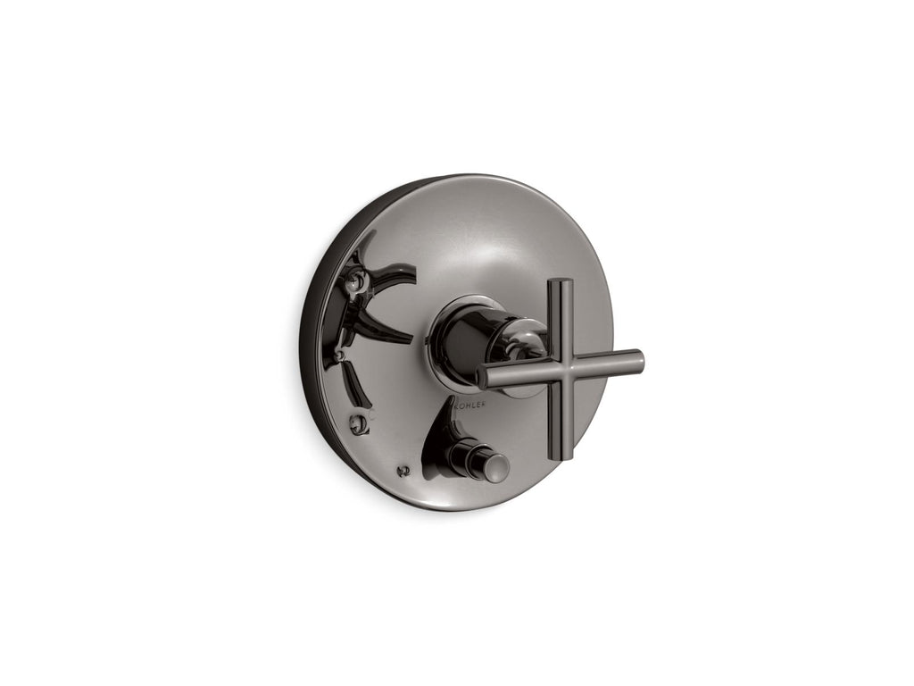 Purist® Rite-Temp® Valve Trim With Push-Button Diverter And Cross Handle