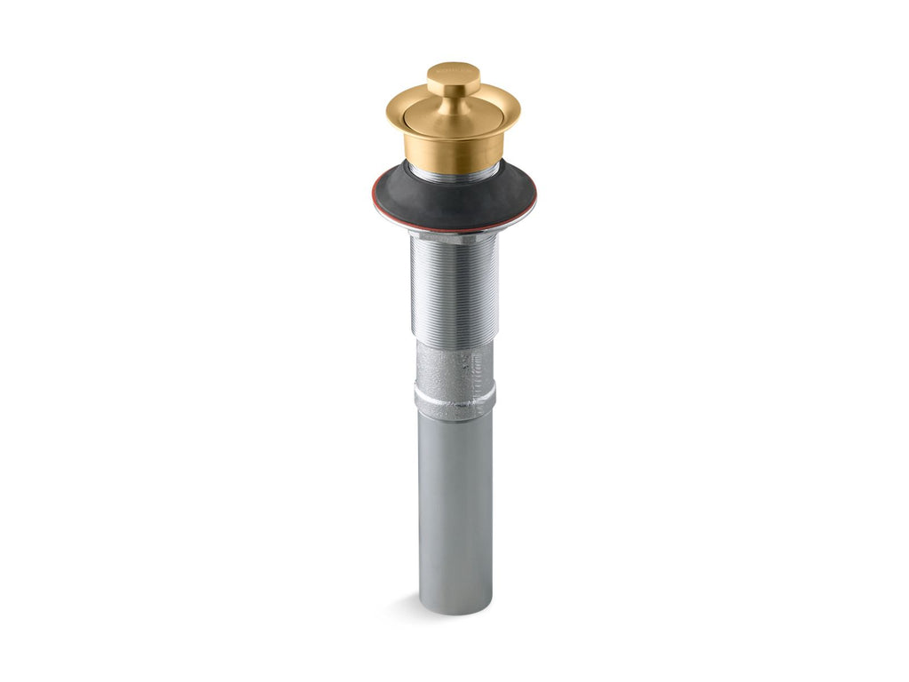 Bathroom Sink Drain With Non-Removable Metal Stopper And Without Overflow
