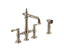 Artifacts® Two-Hole Bridge Bar Sink Faucet With Side Sprayer