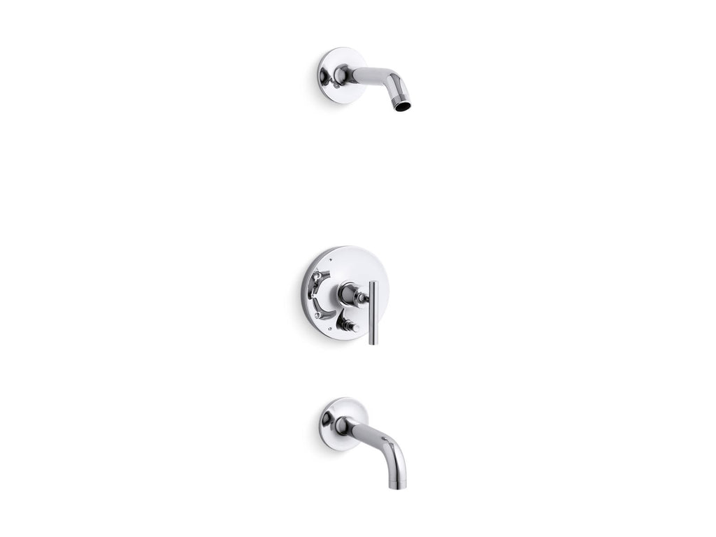 Purist® Rite-Temp® Bath And Shower Trim Kit With Push-Button Diverter And Lever Handle, Without Showerhead