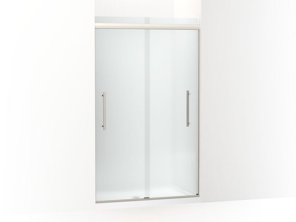 Pleat® Frameless Sliding Shower Door, 79-1/16" H X 44-5/8 - 47-5/8" W, With 5/16" Thick Frosted Glass