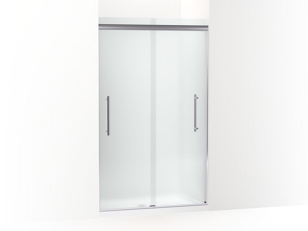Pleat® Frameless Sliding Shower Door, 79-1/16" H X 44-5/8 - 47-5/8" W, With 5/16" Thick Frosted Glass