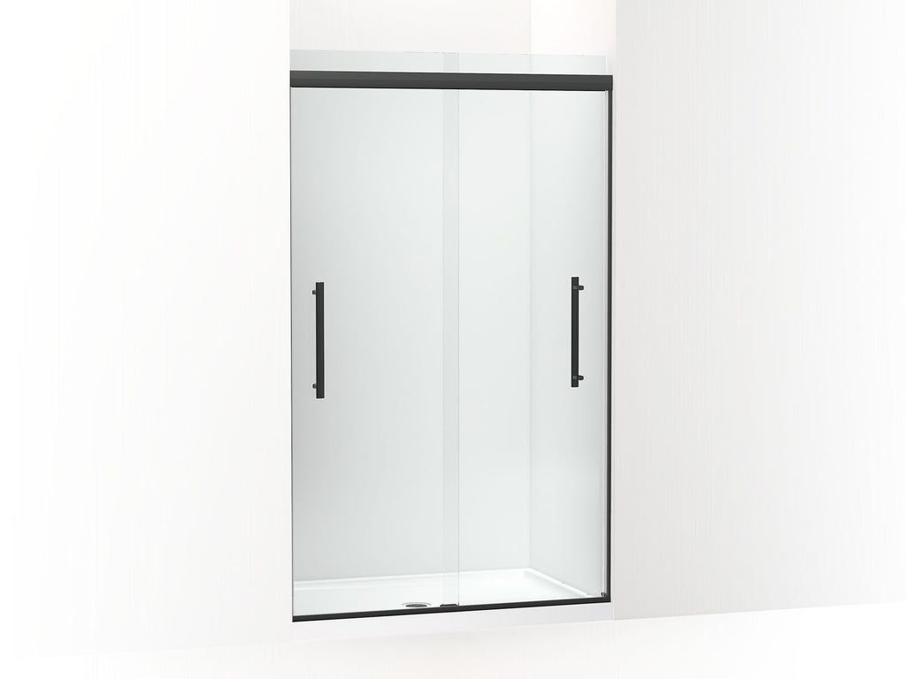 Pleat® Frameless Sliding Shower Door, 79-1/16" H X 44-5/8 - 47-5/8" W, With 5/16" Thick Crystal Clear Glass