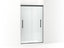 Pleat® Frameless Sliding Shower Door, 79-1/16" H X 44-5/8 - 47-5/8" W, With 5/16" Thick Crystal Clear Glass