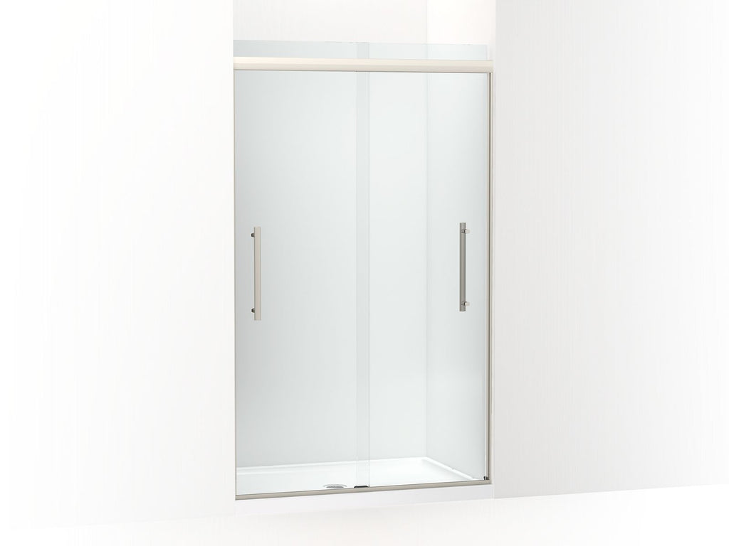 Pleat® Frameless Sliding Shower Door, 79-1/16" H X 44-5/8 - 47-5/8" W, With 5/16" Thick Crystal Clear Glass
